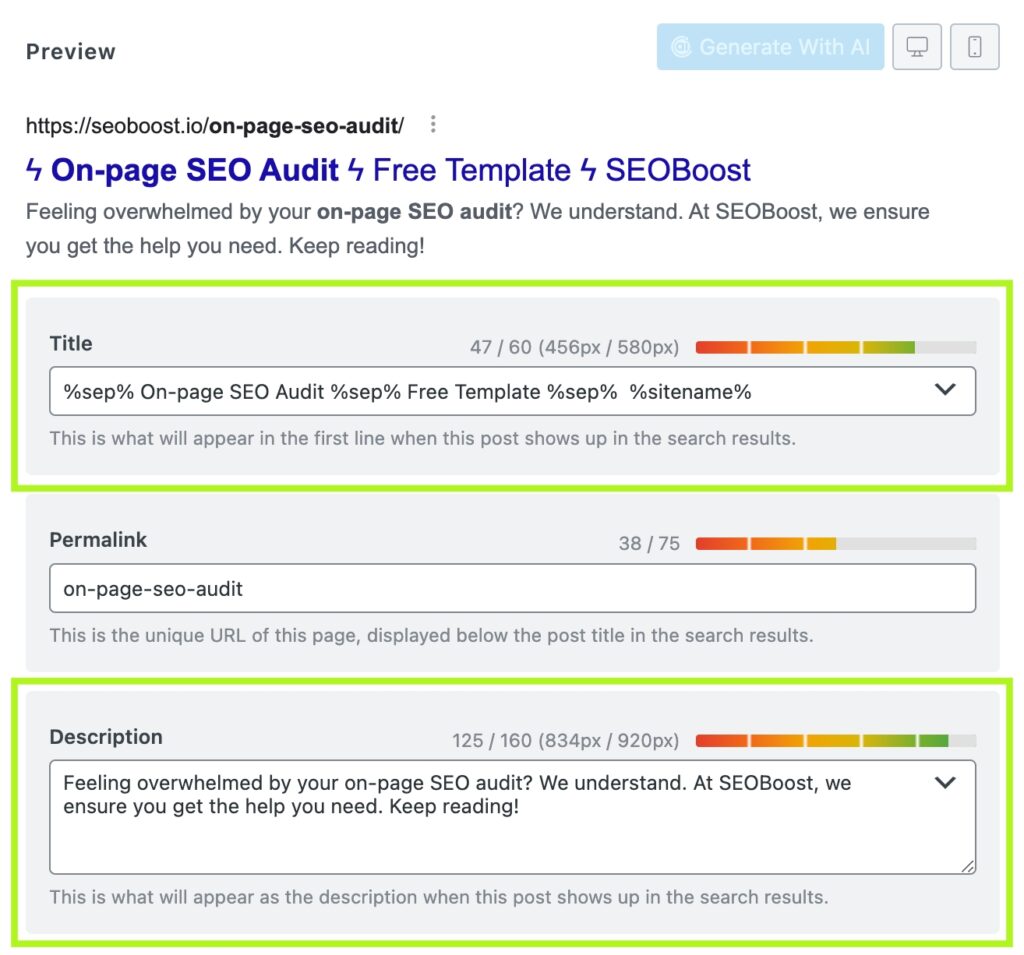 On-Page Seo Audit - Optimizing The Title Tags And Meta Descriptions