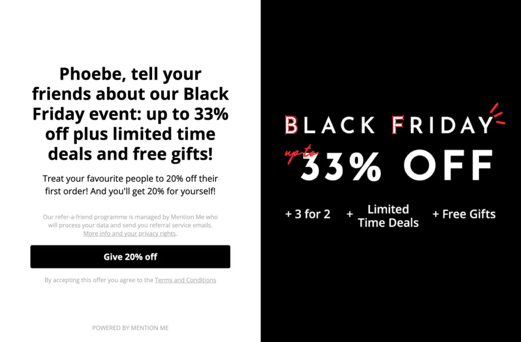 Black Friday Social Proof Example