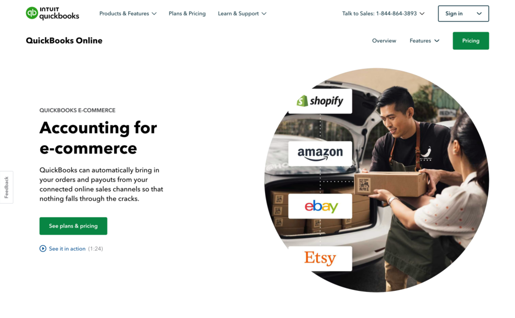 QuickBooks Online - AI Tool for Ecommerce Startup