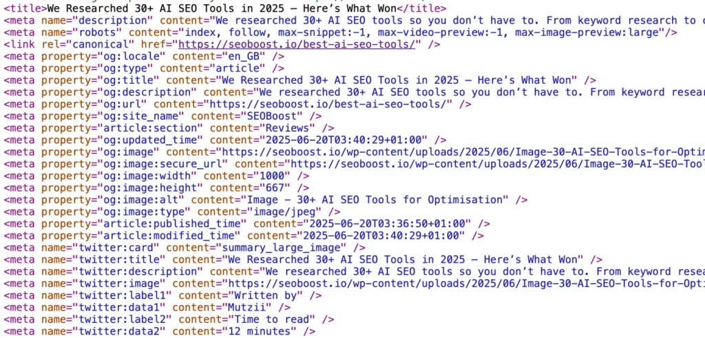 example of a meta tag in seo