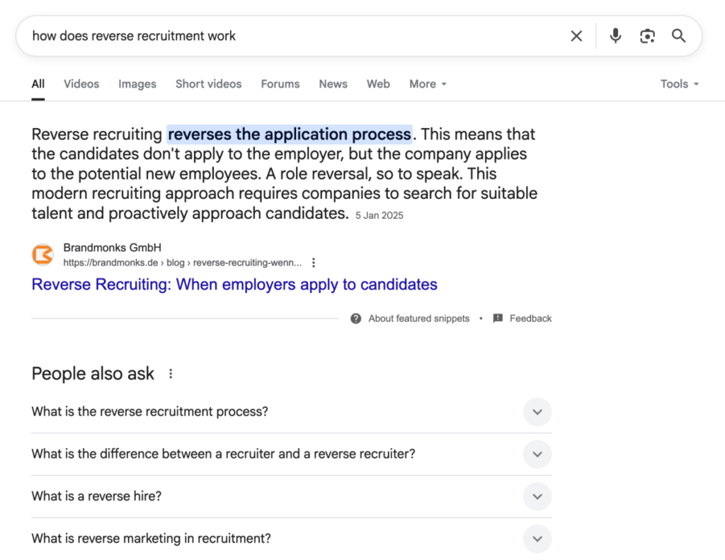 image - search intent example