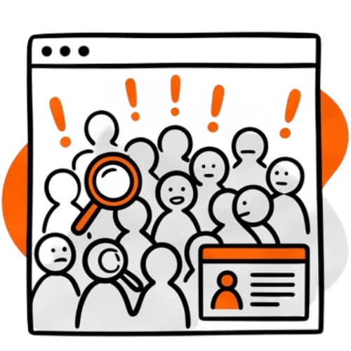 Icon - Crowded search results