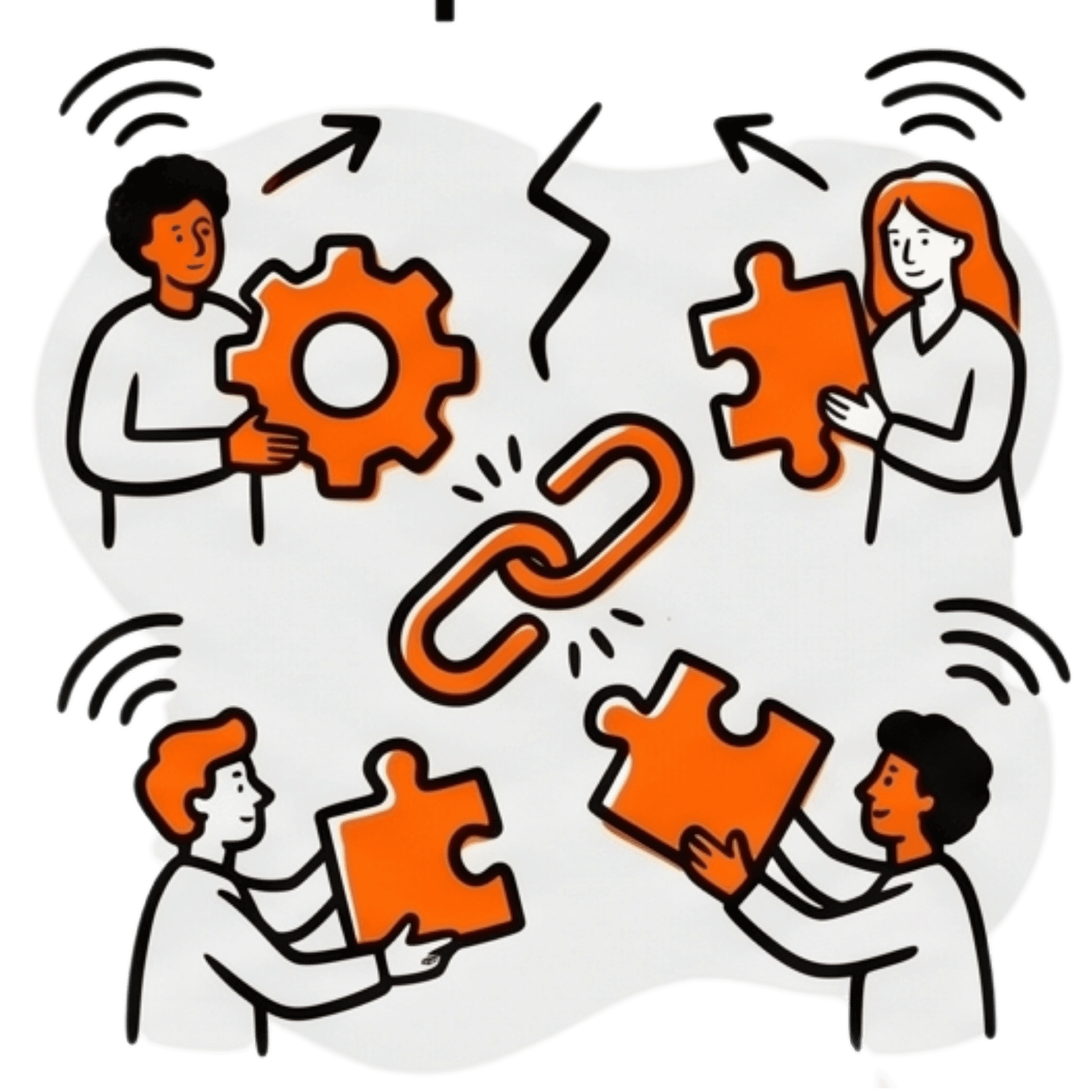 Icon - Disconnected efforts