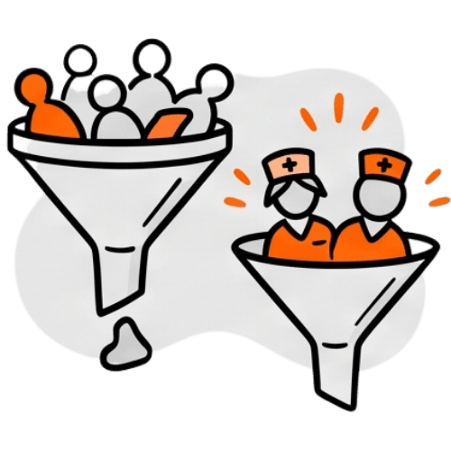 Icon -Right patients, not just traffic