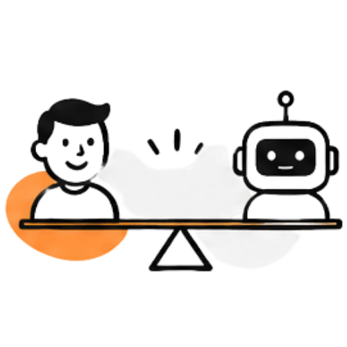 Icon - Human and AI balance